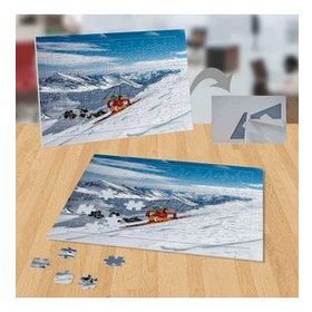 P049 Dağda Kayak Yapan İnsan 99 Parça Puzzle Yapboz