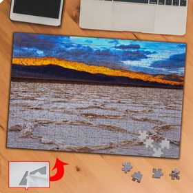 P056 Sarı Gökyüzü Doğa Manzarası 240 Parça Puzzle Yapboz Tablo