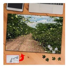 P057 Uçuşan Yapraklar Uzanan Yol 240 Parça Puzzle Yapboz Tablo