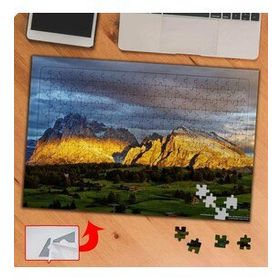 P058 Dağa Yansıyan Güneş Işığı 240 Parça Puzzle Yapboz Tablo