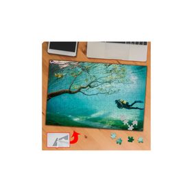 P061 Denizdeki Ağaç Ve Dalgıç Adam 240 Parça Puzzle Yapboz Tablo