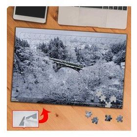 P066 Karlı Doğada Tren Yolculuğu 240 Parça Puzzle Yapboz Tablo