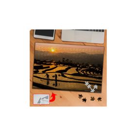 P070 Ters Işıklı İnsan Silüeti 240 Parça Puzzle Yapboz Tablo