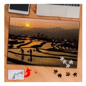 P070 Ters Işıklı İnsan Silüeti 240 Parça Puzzle Yapboz Tablo
