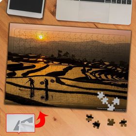 P070 Ters Işıklı İnsan Silüeti 240 Parça Puzzle Yapboz Tablo