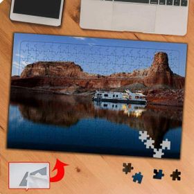 P072 Deniz Üstünde Tekne Manzarası 240 Parça Puzzle Yapboz Tablo