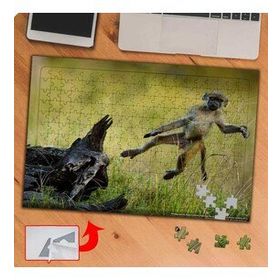 P078 Doğadaki Sevimli Maymun 240 Parça Puzzle Yapboz Tablo