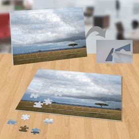 P081 Kırsal Alan Yalnız Ağaç 99 Parça Puzzle Yapboz