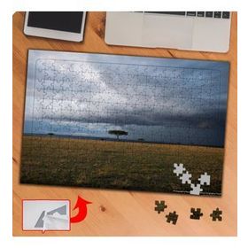 P081 Kırsal Ovada Yanlız Ağaç 240 Parça Puzzle Yapboz Tablo