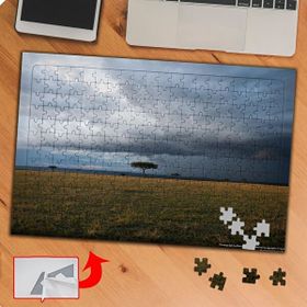P081 Kırsal Ovada Yanlız Ağaç 240 Parça Puzzle Yapboz Tablo