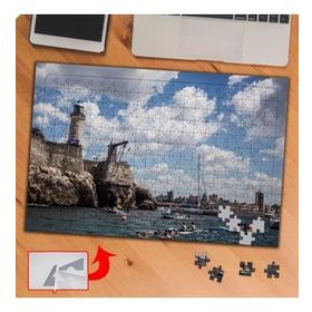 P084 Denizdeki İnsanlar Kayalıklar 240 Parça Puzzle Yapboz Tablo