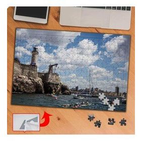 P084 Denizdeki İnsanlar Kayalıklar 240 Parça Puzzle Yapboz Tablo