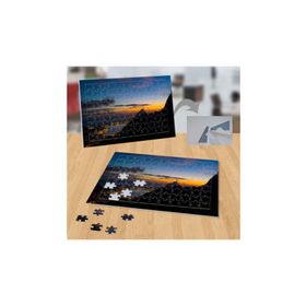 P088 Gün Batımı ve Silüet Dağ 99 Parça Puzzle Yapboz
