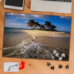 P097 Deniz Ve Palmiye Ağaçları 240 Parça Puzzle Yapboz Tablo