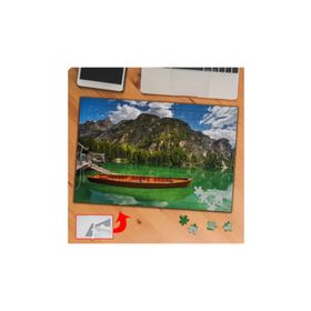 P100 Yeşil Gölde Sandal Manzara 240 Parça Puzzle Yapboz Tablo