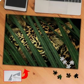 P101 Yaprakların Arasında Kaplan 240 Parça Puzzle Yapboz Tablo