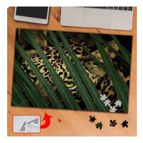 P101 Yaprakların Arasında Kaplan 240 Parça Puzzle Yapboz Tablo