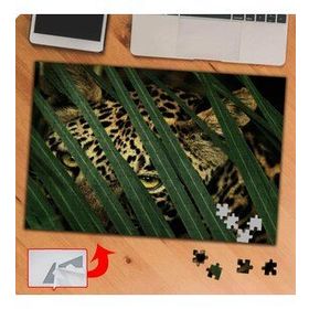 P101 Yaprakların Arasında Kaplan 240 Parça Puzzle Yapboz Tablo