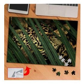 P101 Yaprakların Arasında Kaplan 240 Parça Puzzle Yapboz Tablo