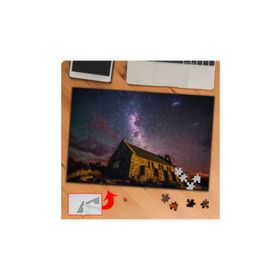 P103 Taş Ev ve Samanyolu Yıldızları 240 Parça Puzzle Yapboz Tablo