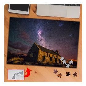 P103 Taş Ev ve Samanyolu Yıldızları 240 Parça Puzzle Yapboz Tablo