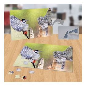 P104 Baykuş ve Ağaç Kakan Doğa Hayvanlar 99 Parça Puzzle Yapboz
