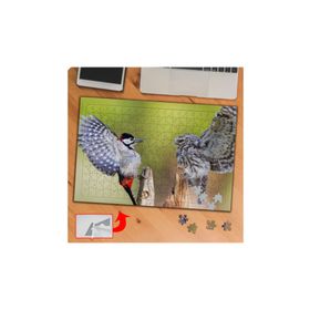 P104 Sevimli Baykuş Ve Kuş 240 Parça Puzzle Yapboz Tablo