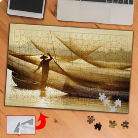 P106 Deniz Ve Balıkçı Ağı 240 Parça Puzzle Yapboz Tablo