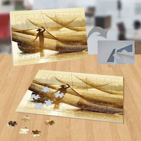 P106 Güneş Denizdeki Adam Balık Ağı 99 Parça Puzzle Yapboz