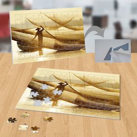P106 Güneş Denizdeki Adam Balık Ağı 99 Parça Puzzle Yapboz