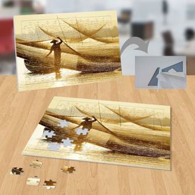 P106 Güneş Denizdeki Adam Balık Ağı 99 Parça Puzzle Yapboz