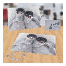 P109 Sarılan Penguenler Doğa Hayvanlar 99 Parça Puzzle Yapboz