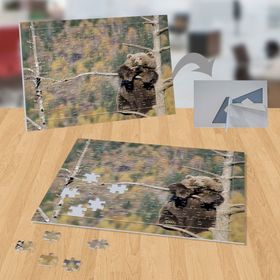 P111 Yavru Ayıcık Ağaç Doğa Hayvan 99 Parça Puzzle Yapboz