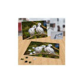 P112 Beyaz Kuşlar Ağaç Doğa Hayvan 99 Parça Puzzle Yapboz