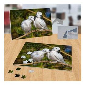 P112 Beyaz Kuşlar Ağaç Doğa Hayvan 99 Parça Puzzle Yapboz