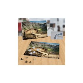 P116 Dağlar Dağ Evi Doğa 99 Parça Puzzle Yapboz