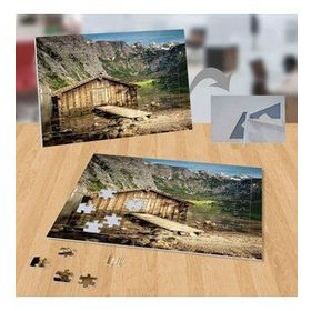 P116 Dağlar Dağ Evi Doğa 99 Parça Puzzle Yapboz