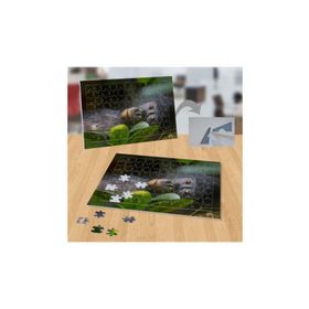 P118 Yatan Maymun Hayvan Doğa 99 Parça Puzzle Yapboz
