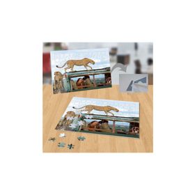 P119 Arabada Kaplan Hayvan Doğa 99 Parça Puzzle Yapboz