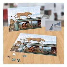 P119 Arabada Kaplan Hayvan Doğa 99 Parça Puzzle Yapboz