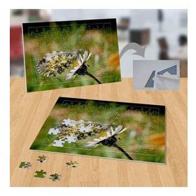 P125 Çiçekteki Kelebek Hayvan Bitki Doğa 99 Parça Puzzle Yapboz