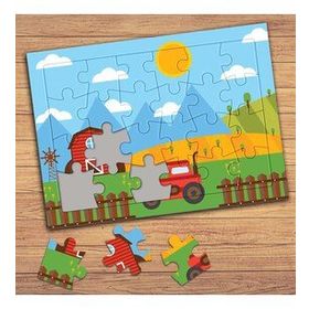P126E Şirin Çiftlik Evi Çocuklara Özel Puzzle Yapboz Tablo