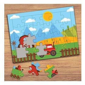 P126E Şirin Çiftlik Evi Çocuklara Özel Puzzle Yapboz Tablo