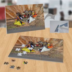 P127 Dağa Tırmanış Doğa Sporcular 99 Parça Puzzle Yapboz