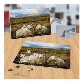 P130 Çayırda Koyunlar Doğa Hayvan 99 Parça Puzzle Yapboz