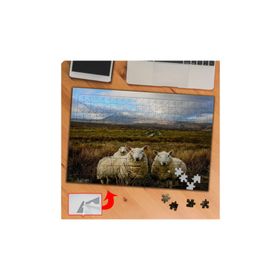 P130 Kırda Sevimli Kuzular 240 Parça Puzzle Yapboz Tablo