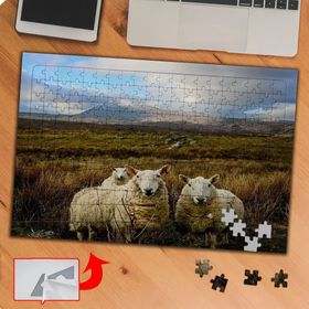 P130 Kırda Sevimli Kuzular 240 Parça Puzzle Yapboz Tablo