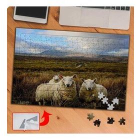 P130 Kırda Sevimli Kuzular 240 Parça Puzzle Yapboz Tablo