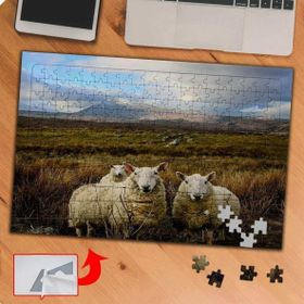 P130 Kırda Sevimli Kuzular 240 Parça Puzzle Yapboz Tablo