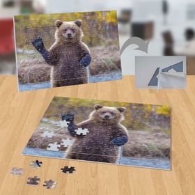P132 Doğadaki Ayı Hayvan Yabani 99 Parça Puzzle Yapboz